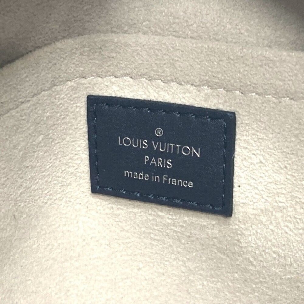 Authentic LOUIS VUITTON M52350 Trompe l'oeil Chain 2WAY Hand Bag Leather Black/B - Picture 11 of 16